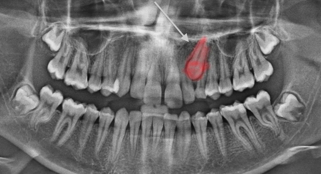 dental panoramic X-ray impacted canine