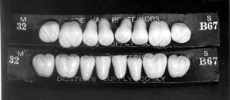 Gerber non anatomic teeth occlusion