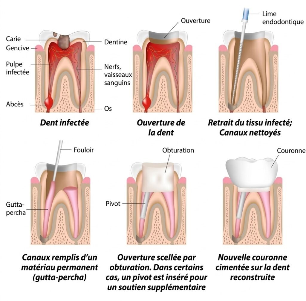 root canal treatment endodontic procedure steps