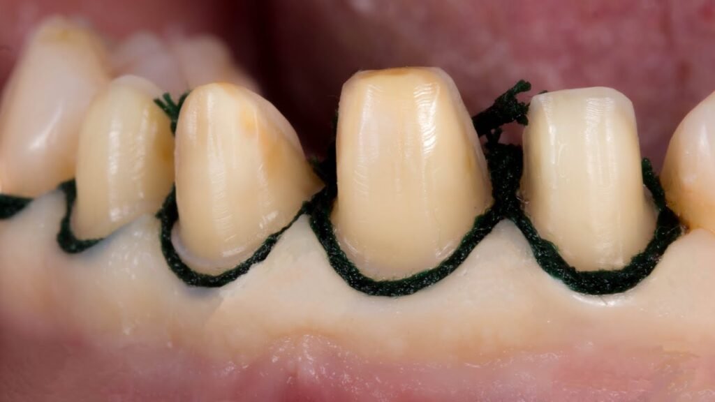 gingival retraction cord placement