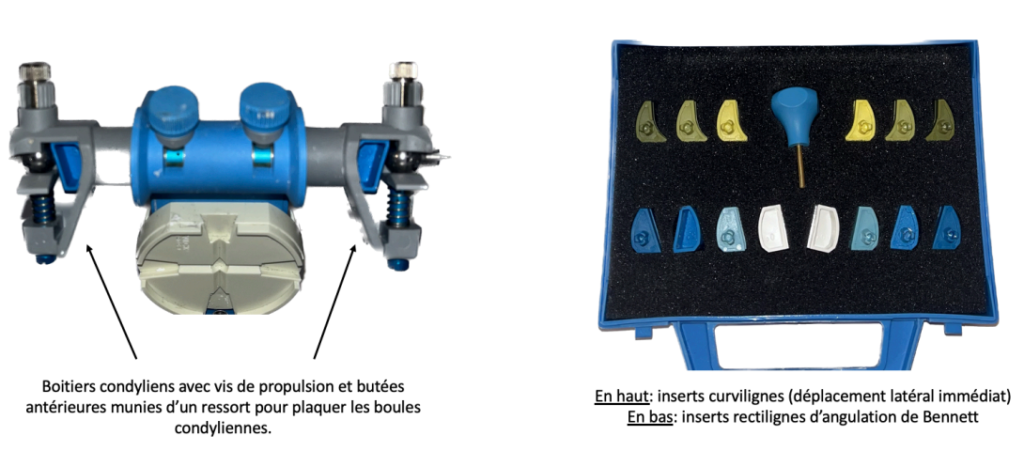 Boitiers condyliens et inserts de l’Articulateur Quick Master® B2
