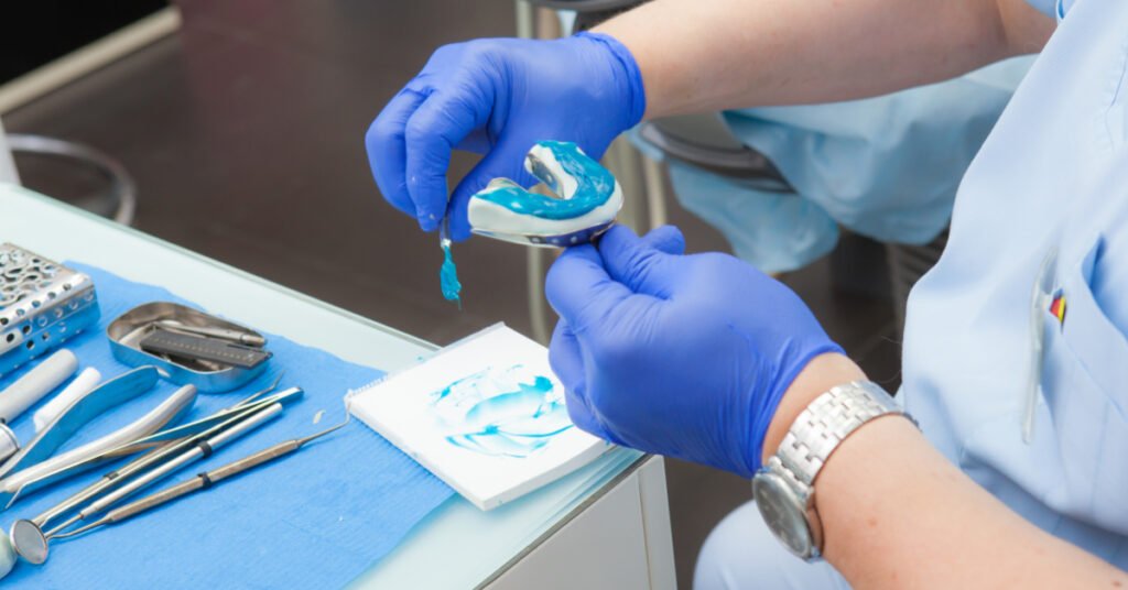 mandibular dental impression tray lower arch clinical