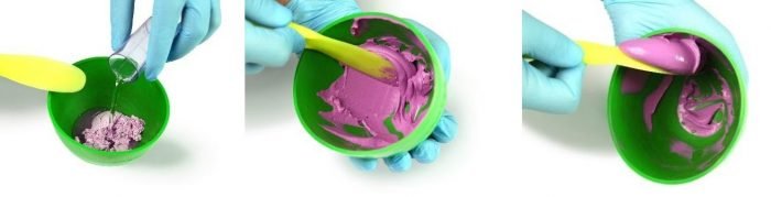 Préparation et malaxage de l'alginate dentaire