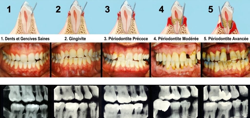 Progression de la maladie parodontale : de la gingivite à la parodontite sévère