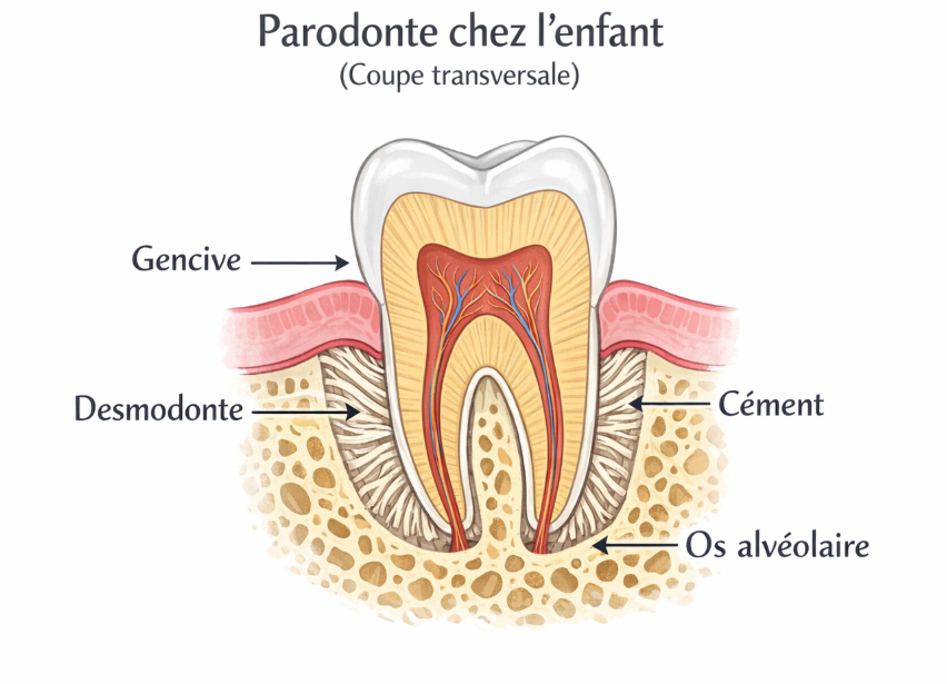 Anatomie du parodonte infantile

