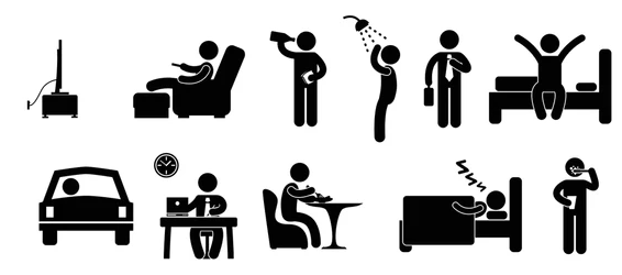 Illustration de conseils pratiques - routine quotidienne saine